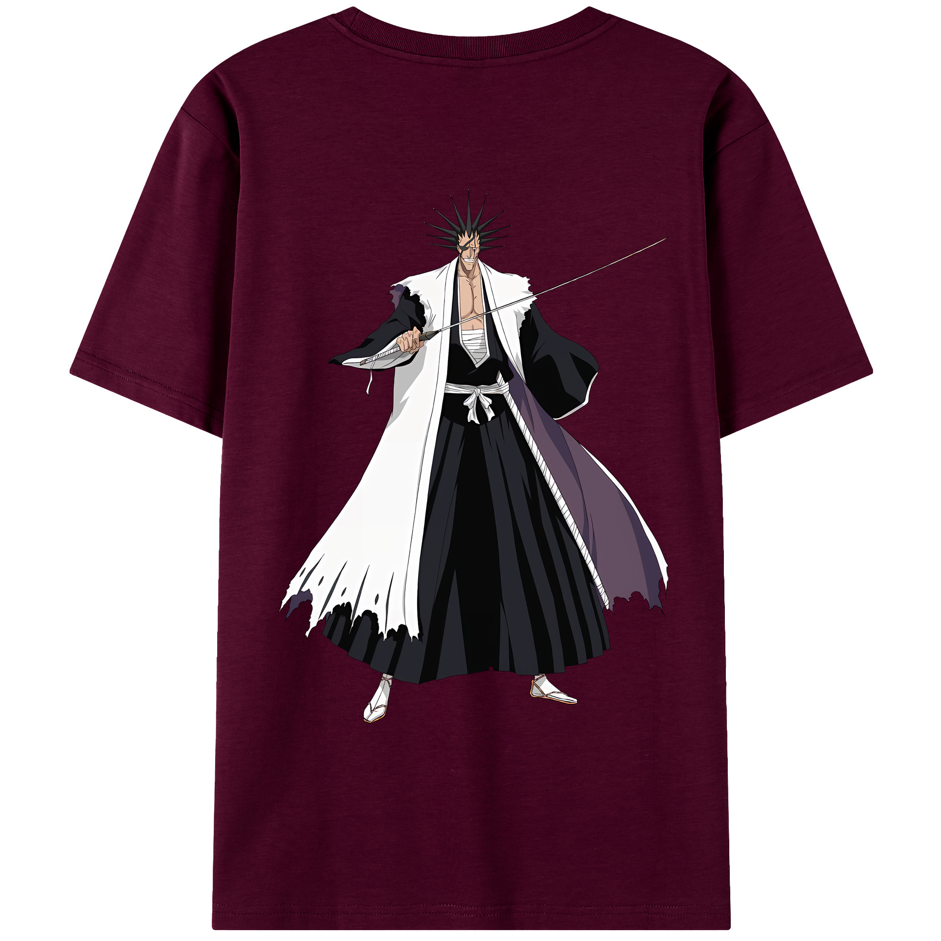 （画像用） ブリーチ ざらき けんぱち BLEACH Zaraki Kenpachi レディース半袖Tシャツ(バックプリント)